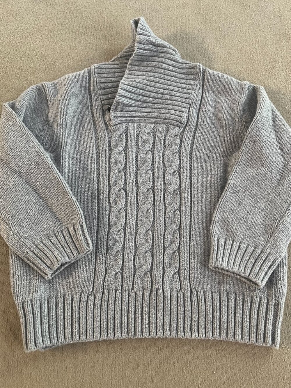 Janie and Jack Boys Toddler Gray Sweater Long Sleeves Size 18-24 Month Like New